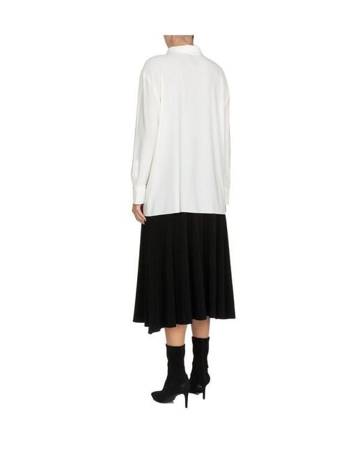 Norma Kamali White Boyfriend Nk Collared Shirt