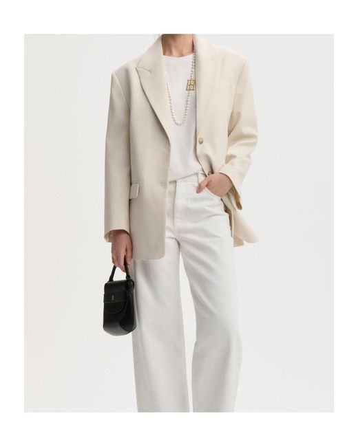 By Malene Birger Natural Adele Single-Breasted Blazer