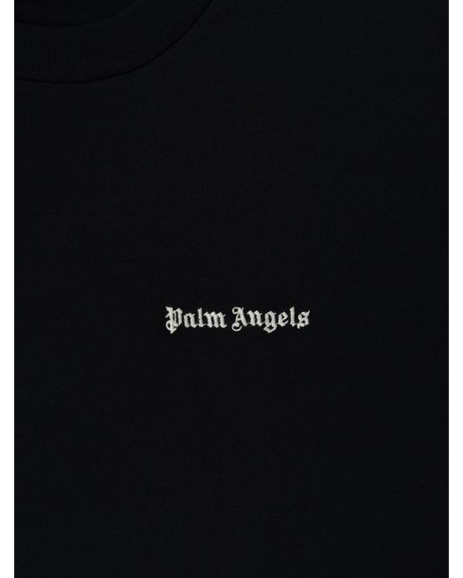 Palm Angels Black Pack Of Three Logo Embroidered Crewneck T-Shirt for men