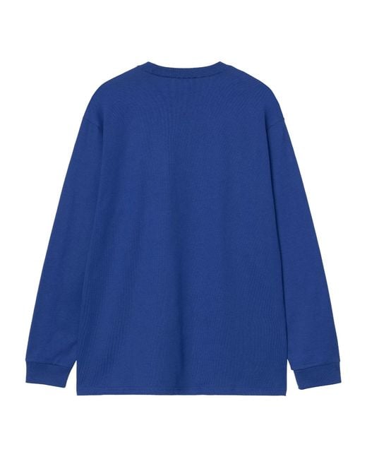 Carhartt Blue L/S Chase T-Shirt for men