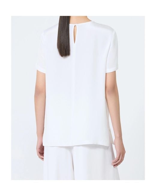 Max Mara White Crewneck Short-Sleeved T-Shirt