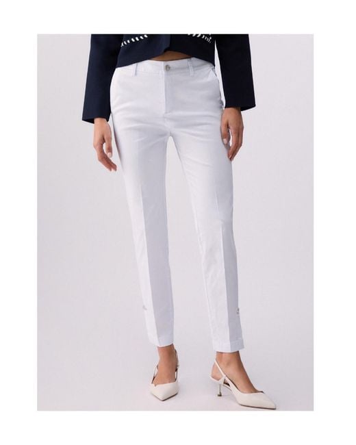 Liu Jo White Button Trousers