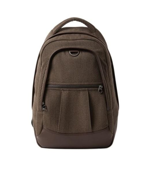 Loro Piana Brown Pioneer Backpack Medium for men