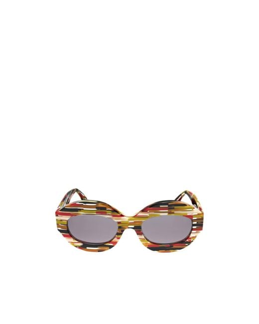 Marni White Geometric Frame Sunglasses for men