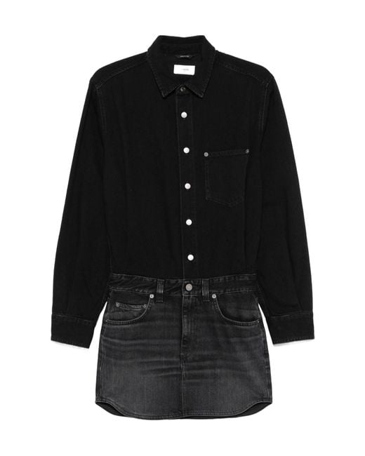 Haikure Black Long Sleeve Patchwork Dress