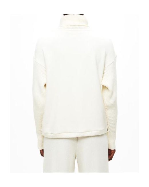 Varley White Hannah Cowl Neck Sweat