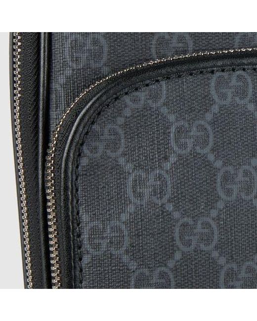 Gucci Black Small Gg Supreme Crossbody Bag for men