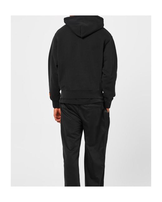 Heron Preston Black Long-Sleeved Hooded Sweatshirt for men