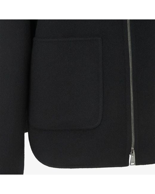 Fendi Black Ff Zucca Wool Blouson
