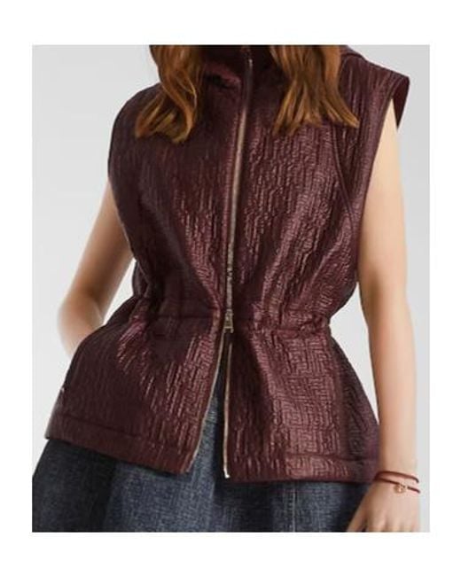 Fendi Purple Ff Quilted Vest