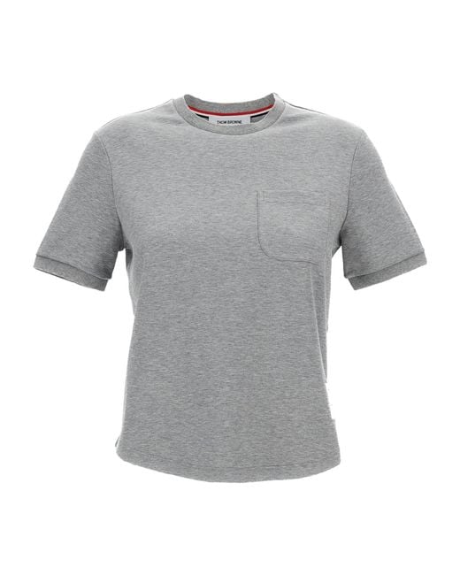 Thom Browne Gray Milano Pocket Crewneck T-Shirt
