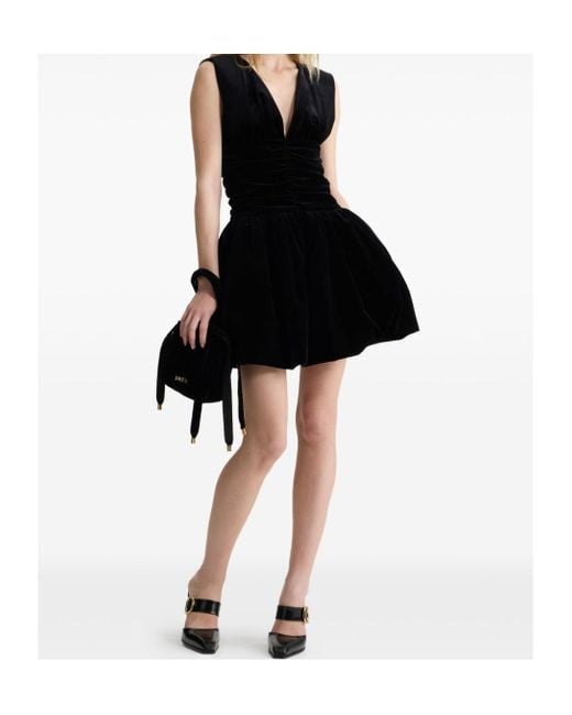 Patou Black Velvet Minidress