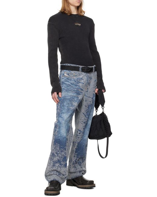 DIESEL Black Charm-D M-Shoulder Bag