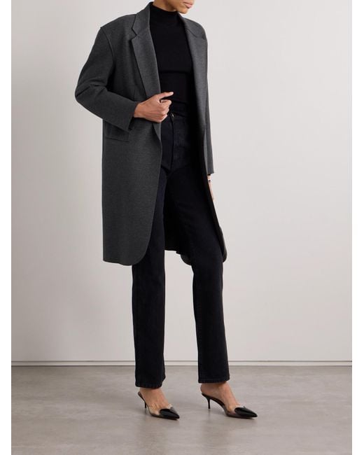 Norma Kamali Gray Long-Sleeved Casual Coat