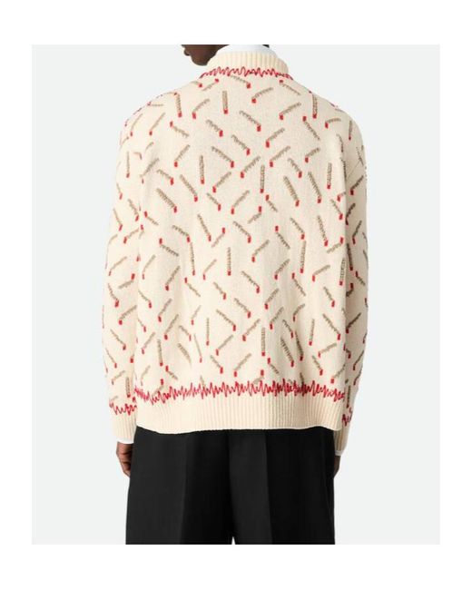 Bottega Veneta Natural Cotton Jacquard Matches Jumper for men