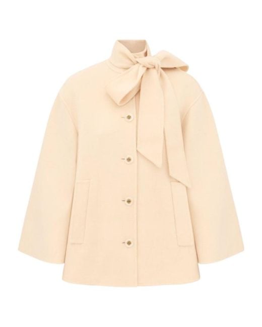 Zimmermann Natural Valiant Pussybow Coat
