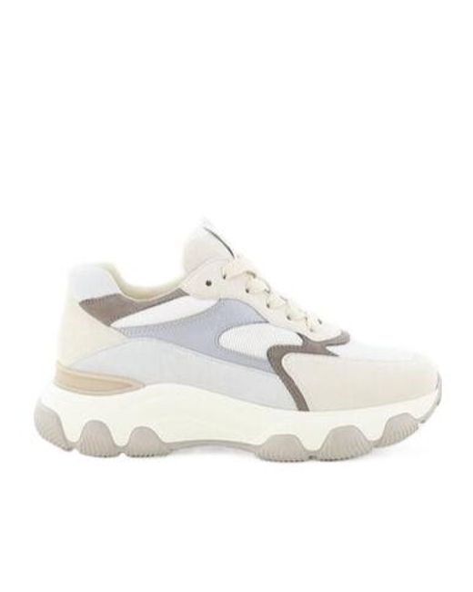 Hogan White Hyperactive Round Toe Sneakers