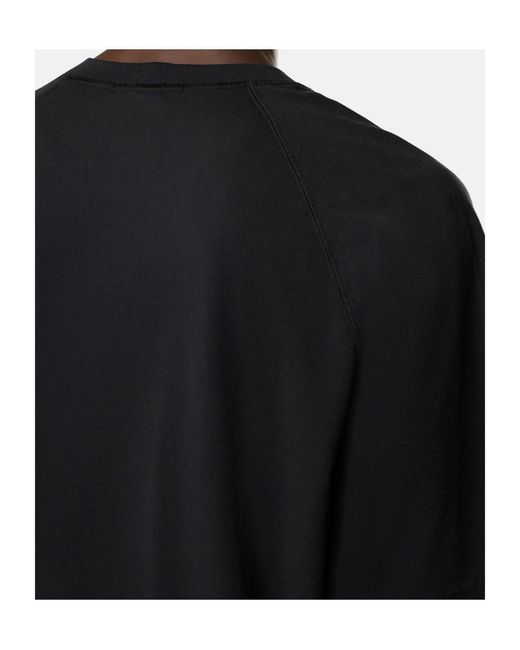 Stone Island Black Oversized-Fit Short-Sleeve T-Shirt With Logo Embroidery for men
