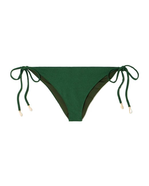Johanna Ortiz Green Embellished Bikini Briefs