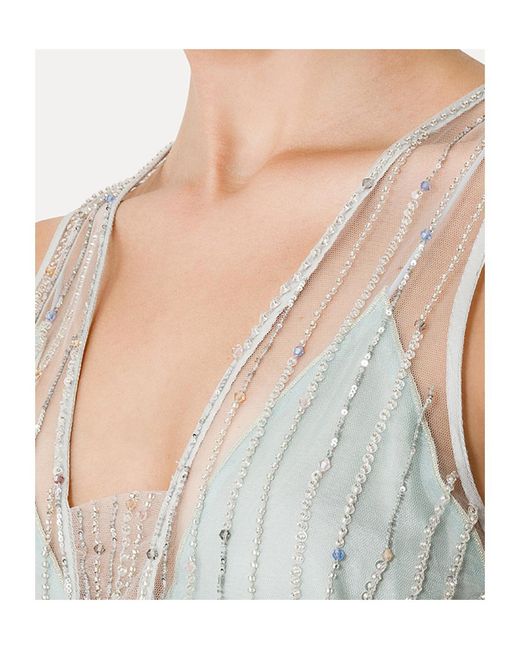 Forte_forte Blue Bead-Embellished Top