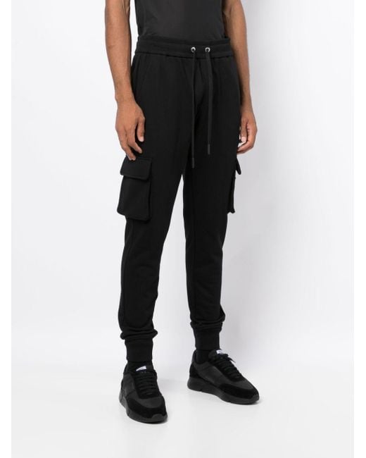 Moose Knuckles Black Logo Plaque Drawstring Cargo Pants for men