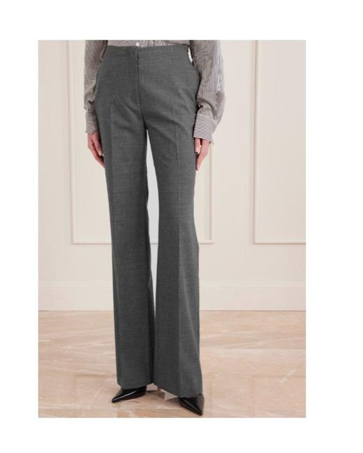 TOVE Gray Flared Pants With Creases