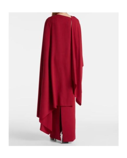 Roksanda Red Demetria Caped Crepe Gown