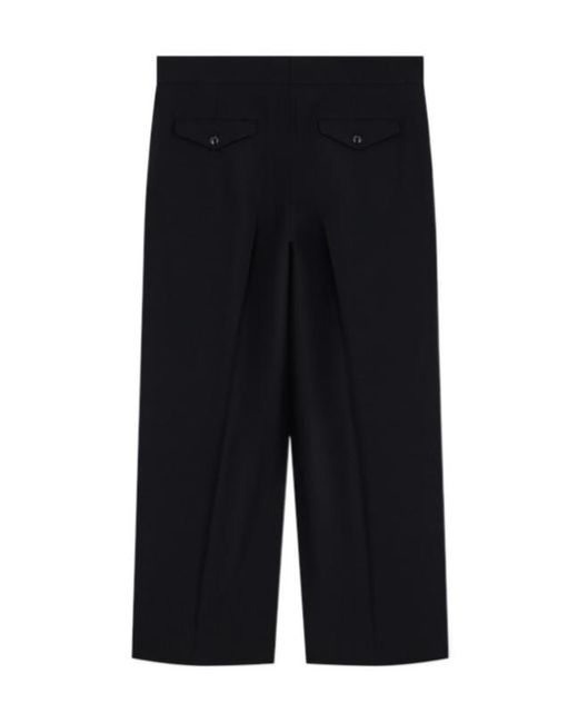 Giorgio Armani Black Pleated Wide-Leg Trousers for men