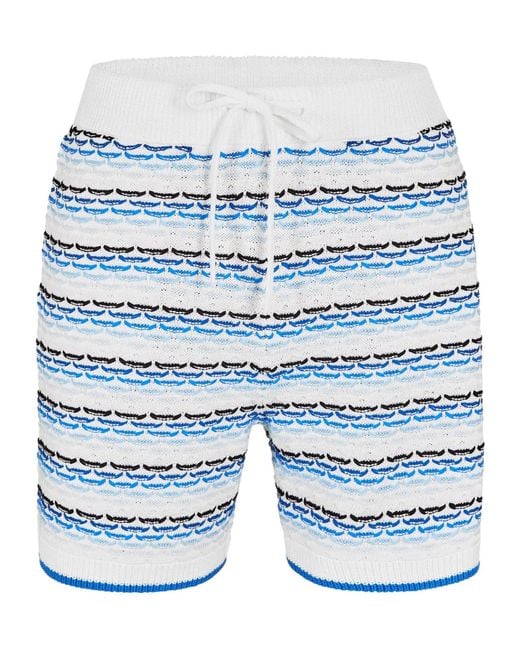Casablanca Blue Logo Patch Shorts for men