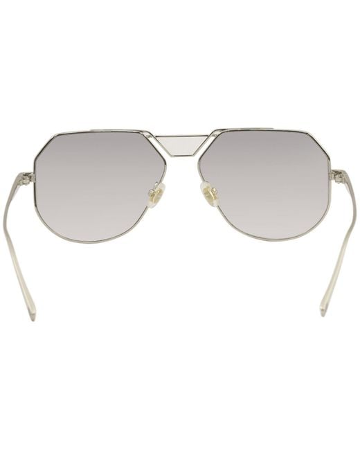 MCM White Irregular Mirror Sunglasses