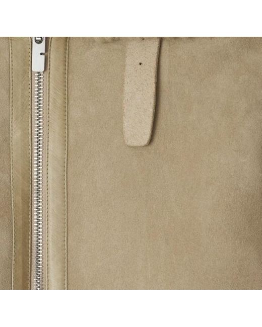 Burberry Natural Shearling Zip-Up Jacket