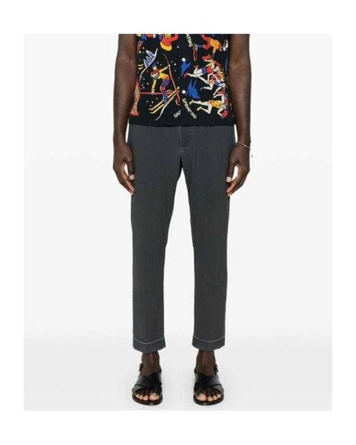 Eleventy Gray Belt Loop Casual Pants for men