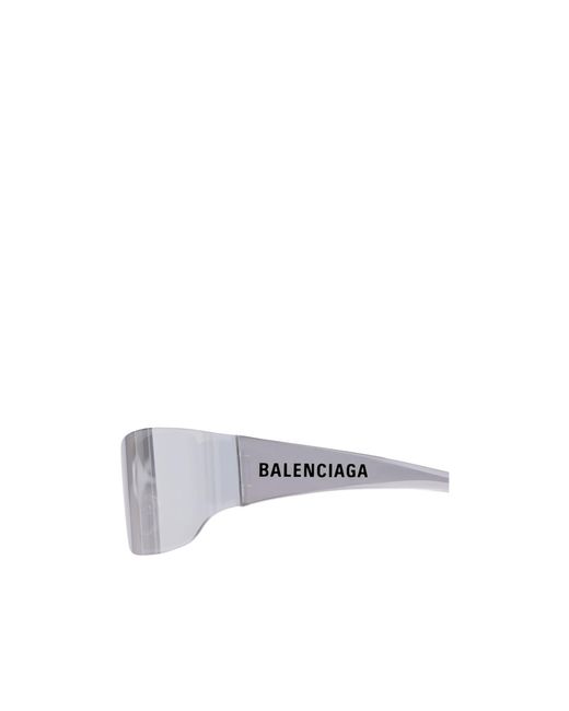 Balenciaga White Eyewear Mono Square Frame Sunglasses for men