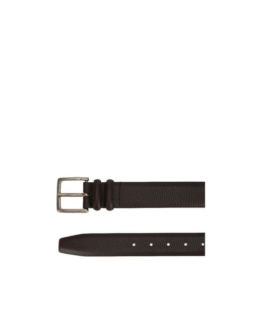 Orciani Black Dollaro Formal Leather Belt for men
