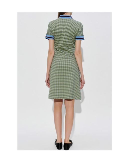 Marni Green Checked Mini Dress