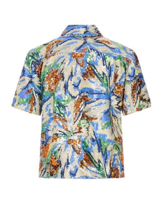 Rabanne Blue Patterned Shirt