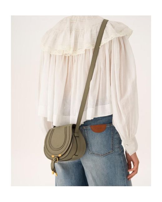 Chloé Green Chloé Marcie Small Crossbody Bag