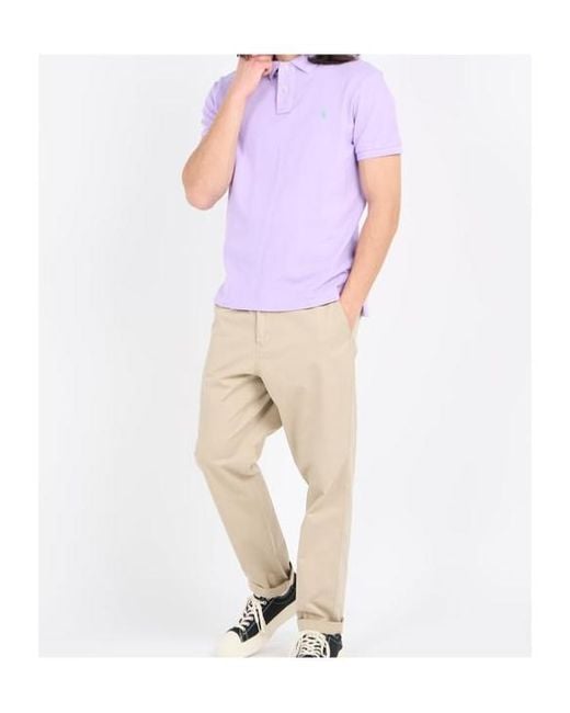 Polo Ralph Lauren Purple Polo Pony-Embroidered Polo Shirt for men