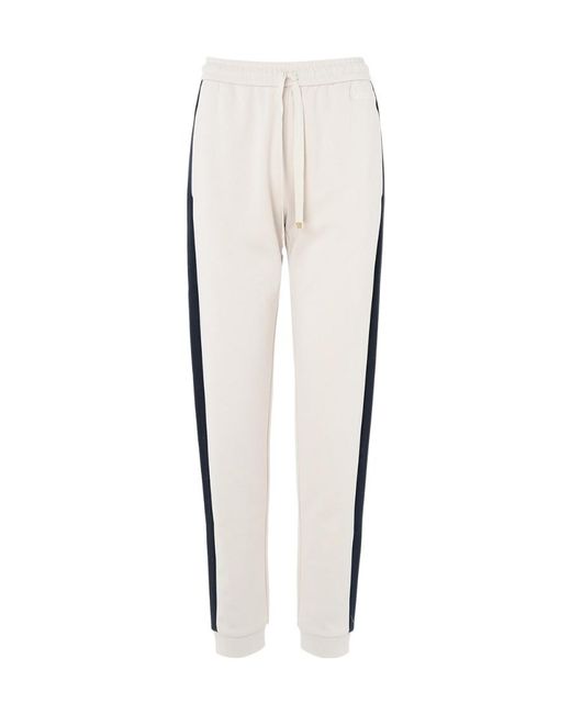 Max Mara Pull Rope And Stretch Waist Sweatpants in White | Lyst