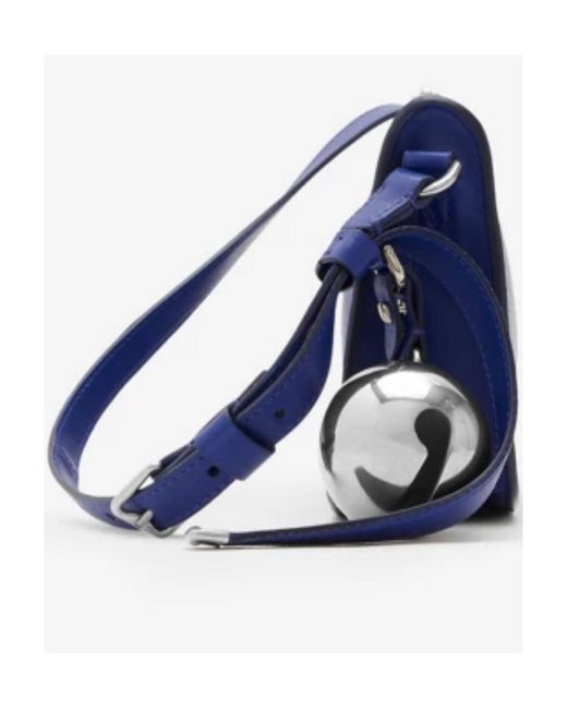 Burberry Blue Leather Shield Mini Shoulder Bag