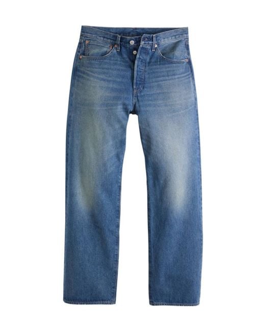 Levi's Blue 501 Logo Patch Loose-Fit Jeans for men