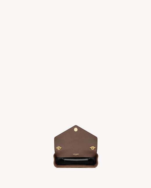 Saint Laurent White Loulou Logo Plaque Mini Shoulder Bag