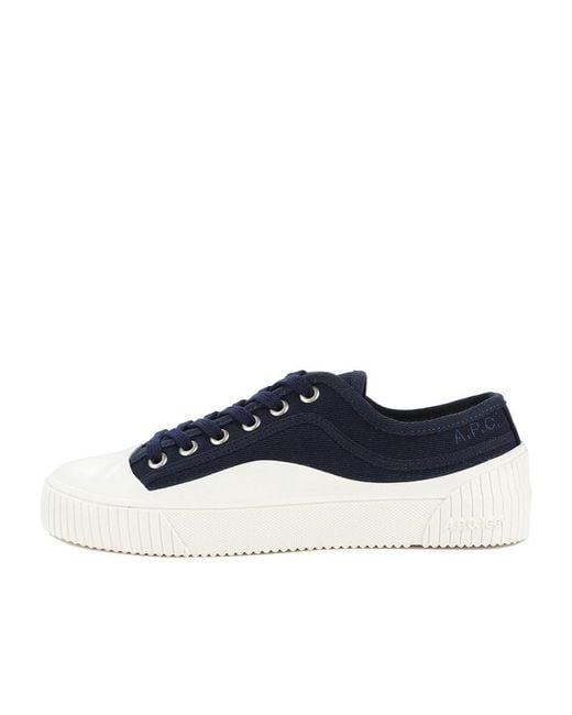 A.P.C. Blue Lace-Up Sneakers for men