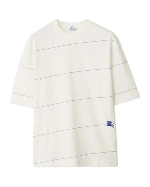 Burberry White Equestrian Knight T-shirt for men
