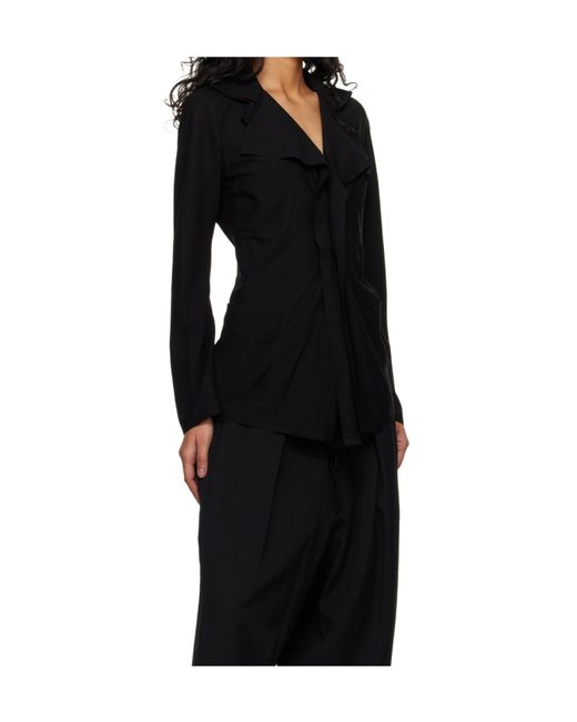 Junya Watanabe Black Long-Sleeved Casual Jacket