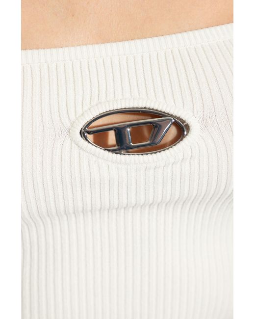 DIESEL Green M-Clarksvillex Logo Plaque Tube Top