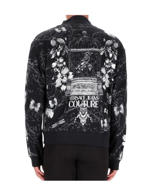 Versace Jeans Black Couture Zipped Bomber Jacket for men