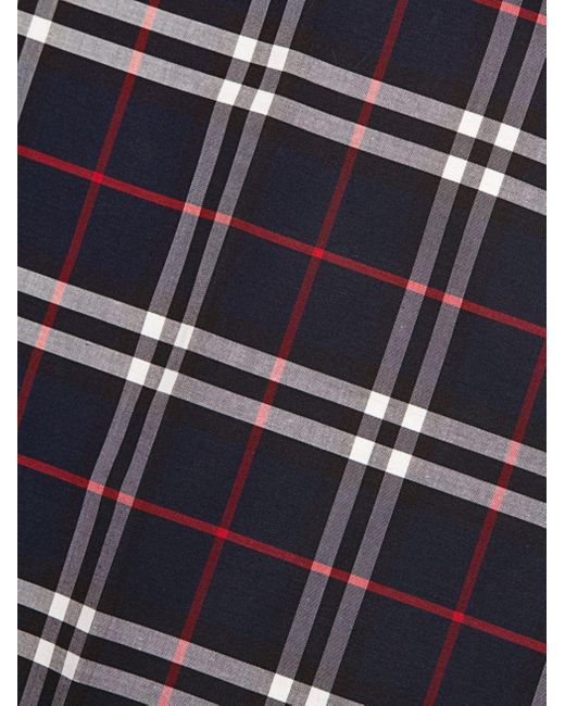 Burberry Blue Checked Slim-Fit Shirt for men