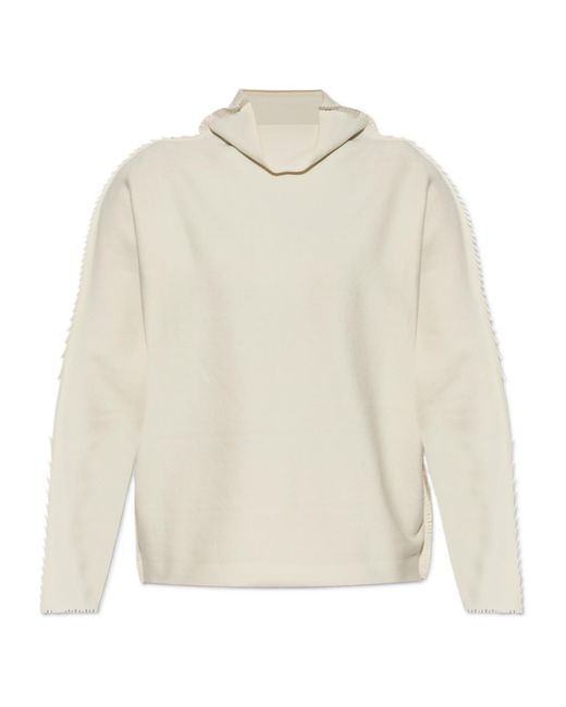 Issey Miyake White Long Sleeve Sweater
