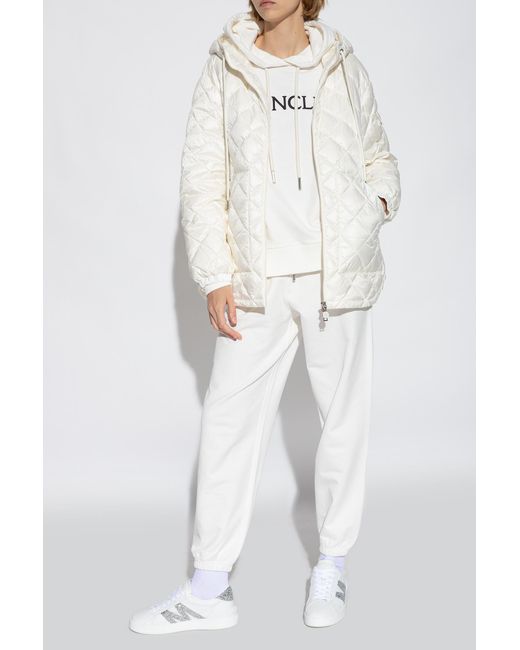 Moncler White Monaco Embellished Low-Top Sneakers